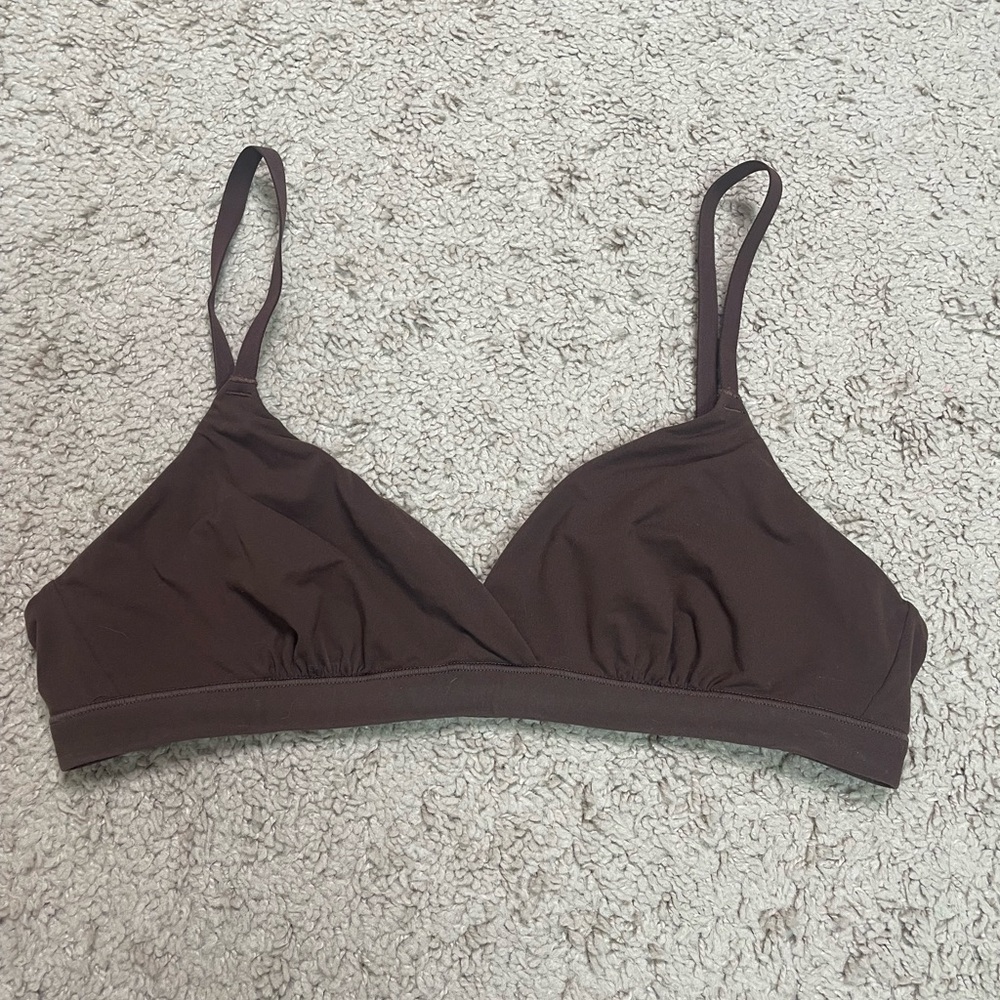 Skims Copper Fits Everybody Triangle Bralette, Size Small